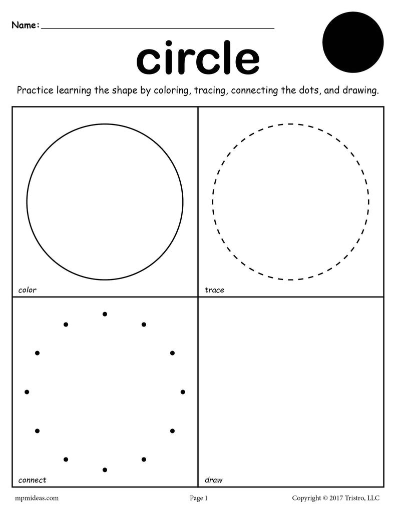 Circle Worksheet - Color, Trace, Connect, & Draw! โ SupplyMe circle-worksheet-color-trace-connect-draw-supplyme