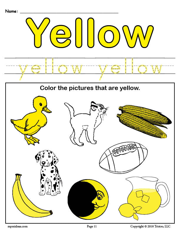 FREE Color Yellow Worksheet – SupplyMe free-color-yellow-worksheet-supplyme