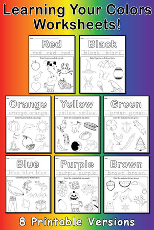 Learning Colors Coloring Pages