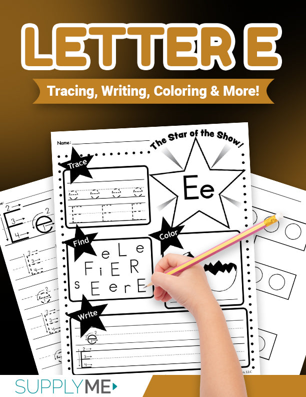 Letter E Worksheets Bundle - Fun Letter E Printables And Activities For Ages 2-5, 17 Pages