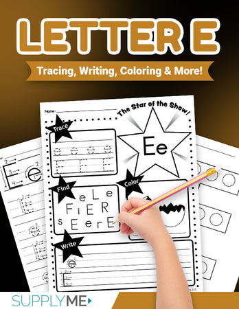 FREE Printable Letter E Tracing Worksheet With Number and Arrow Guides ...