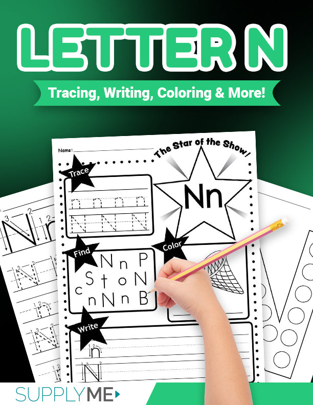 Letter N Worksheets Bundle - Fun Letter N Printables And Activities For Ages 2-5, 17 Pages
