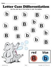 FREE Letter B Do-A-Dot Printables For Letter Case Differentiation Practice!