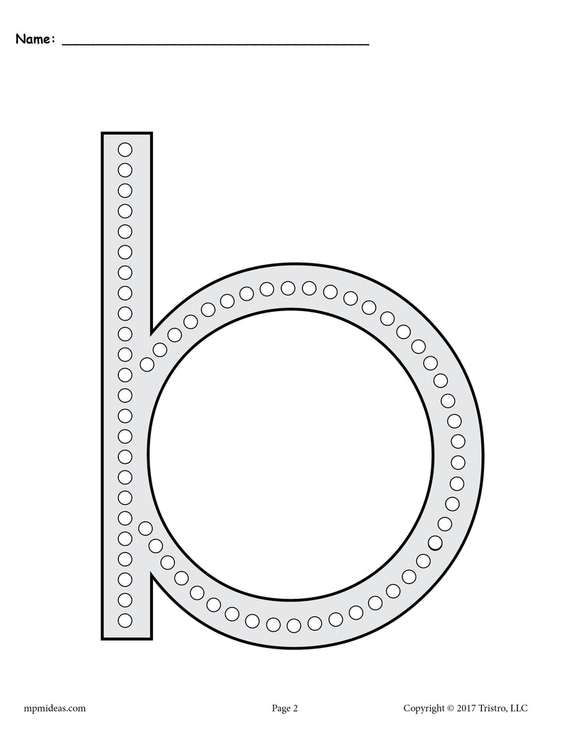 FREE Letter B Q-Tip Painting Printables - Includes Uppercase and Lower ...