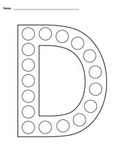 FREE Letter D Do-A-Dot Printables - Uppercase & Lowercase!