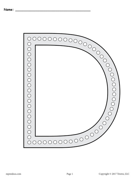 Letter D Q-Tip Painting Printables - Includes Uppercase and Lowercase ...