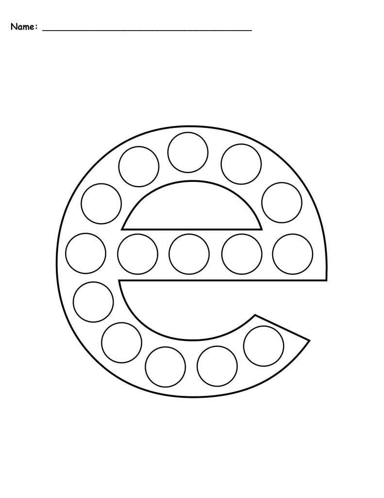 FREE Letter E Do-A-Dot Printables - Uppercase & Lowercase! – SupplyMe