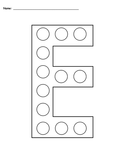 FREE Letter E Do-A-Dot Printables - Uppercase & Lowercase!