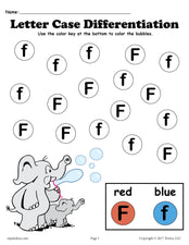 FREE Letter F Do-A-Dot Printables For Letter Case Differentiation Practice!