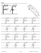 FREE Printable Letter F Tracing Worksheet With Number and Arrow Guides!