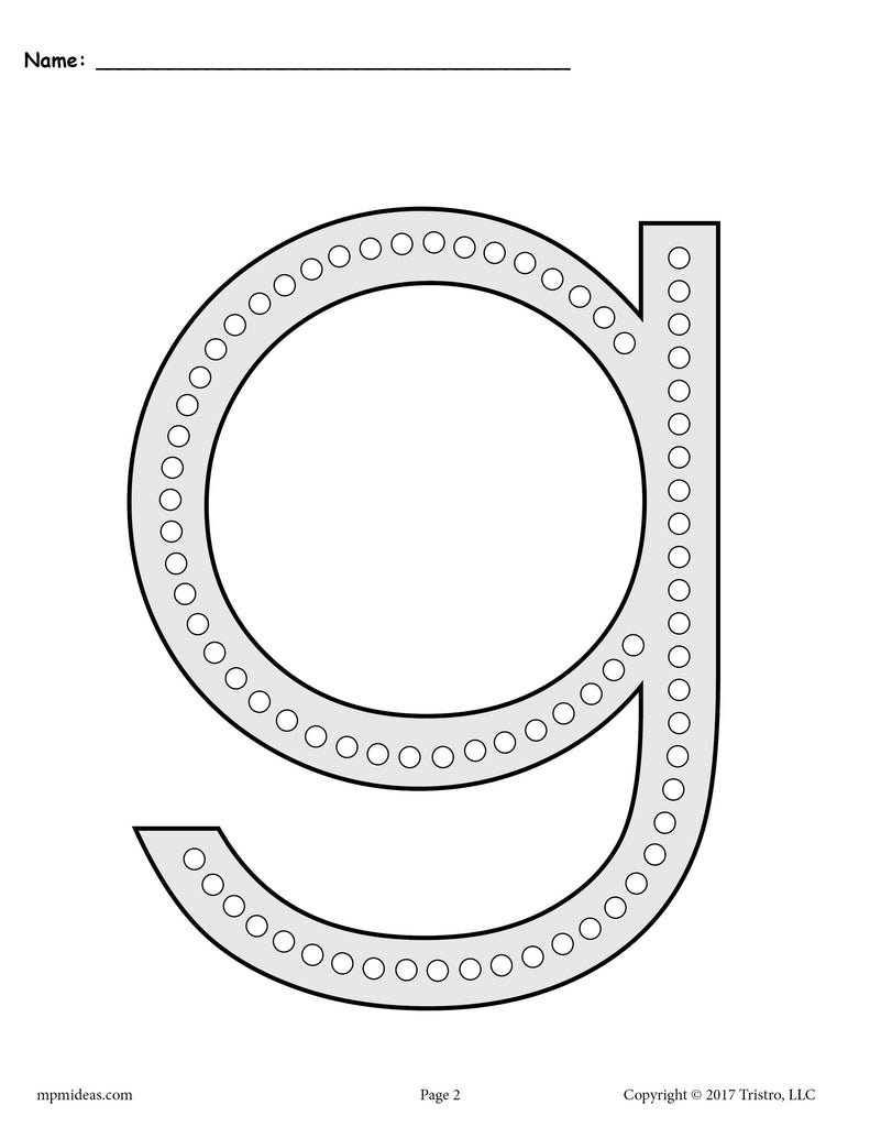 Letter G Q-Tip Painting Printables - Includes Uppercase and Lowercase Letter G Worksheets