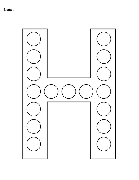 FREE Letter H Do-A-Dot Printables - Uppercase & Lowercase!