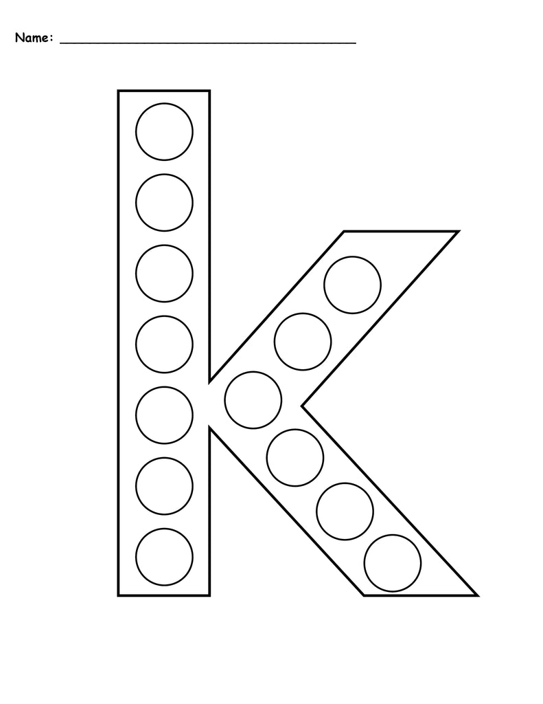 Letter K Do-A-Dot Printables - Uppercase & Lowercase!