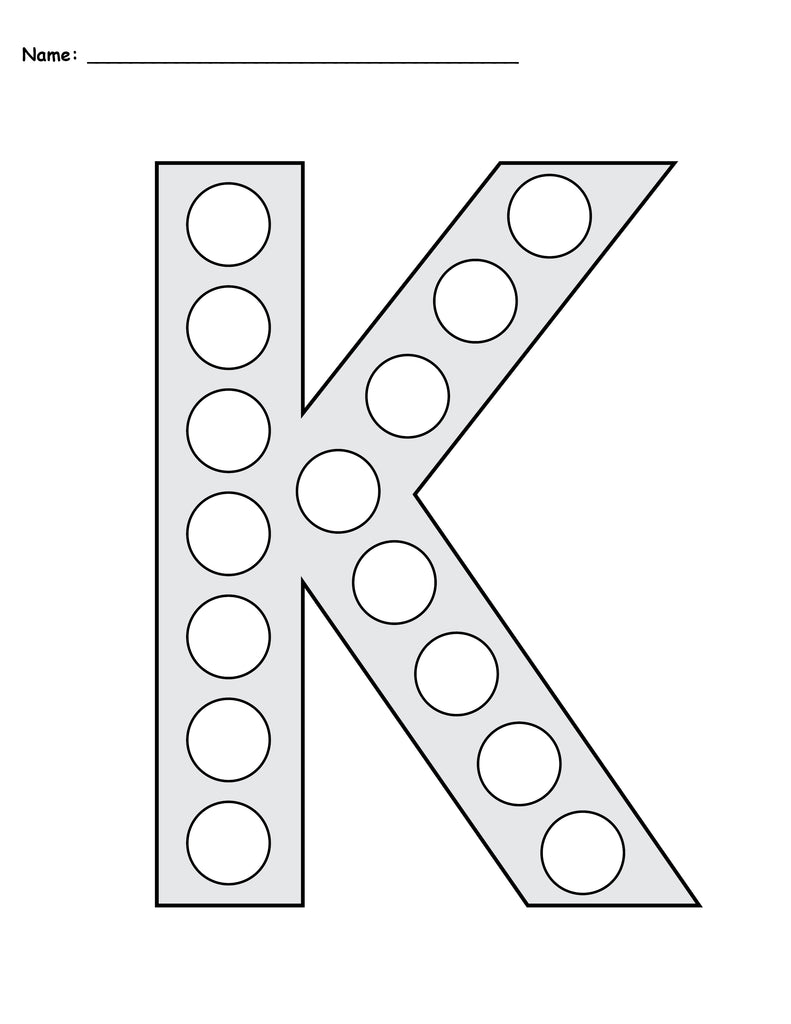 Lowercase Copywork K Lowercase Print K