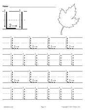 FREE Printable Letter L Tracing Worksheet With Number and Arrow Guides!