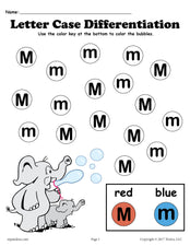 FREE Letter M Do-A-Dot Printables For Letter Case Differentiation Practice!