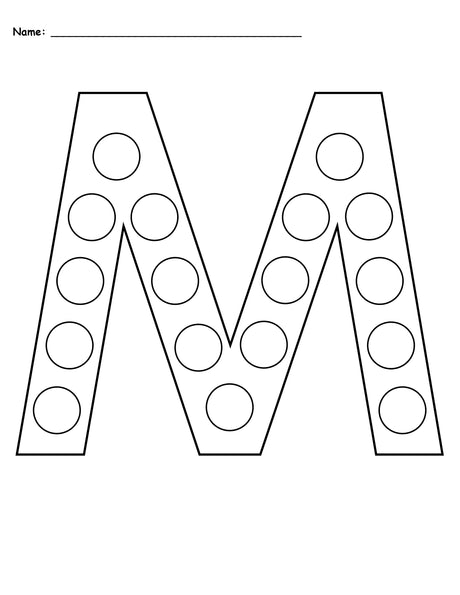 FREE Letter M Do-A-Dot Printables - Uppercase & Lowercase!