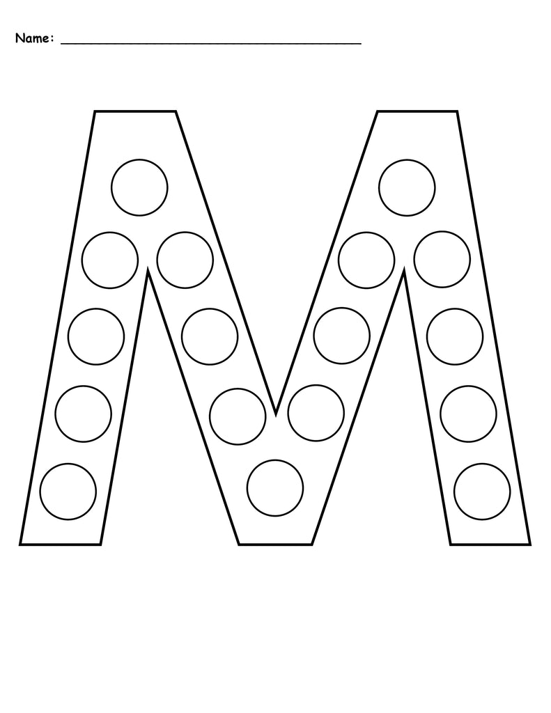 FREE Letter M Do-A-Dot Printables - Uppercase & Lowercase!
