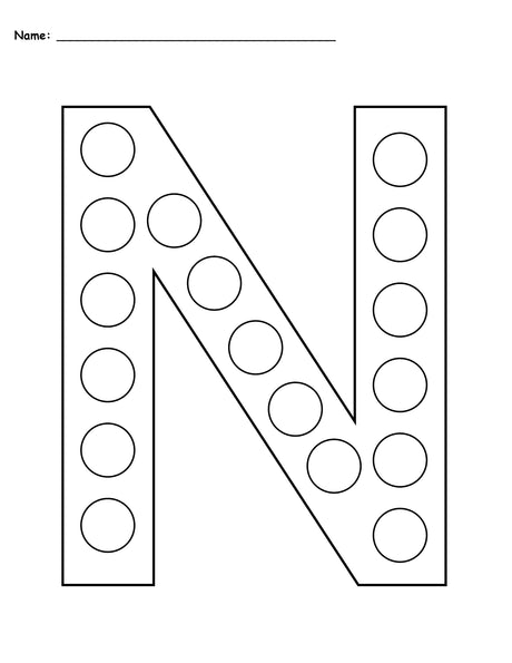 FREE Letter N Do-A-Dot Printables - Uppercase & Lowercase!