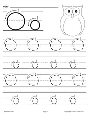 FREE Printable Letter O Tracing Worksheet With Number and Arrow Guides!