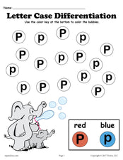FREE Letter P Do-A-Dot Printables For Letter Case Differentiation Practice!