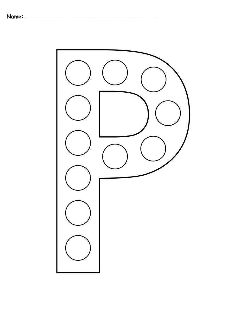 FREE Letter P Do-A-Dot Printables - Uppercase & Lowercase!