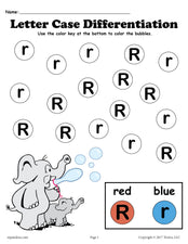 FREE Letter R Do-A-Dot Printables For Letter Case Differentiation Practice!