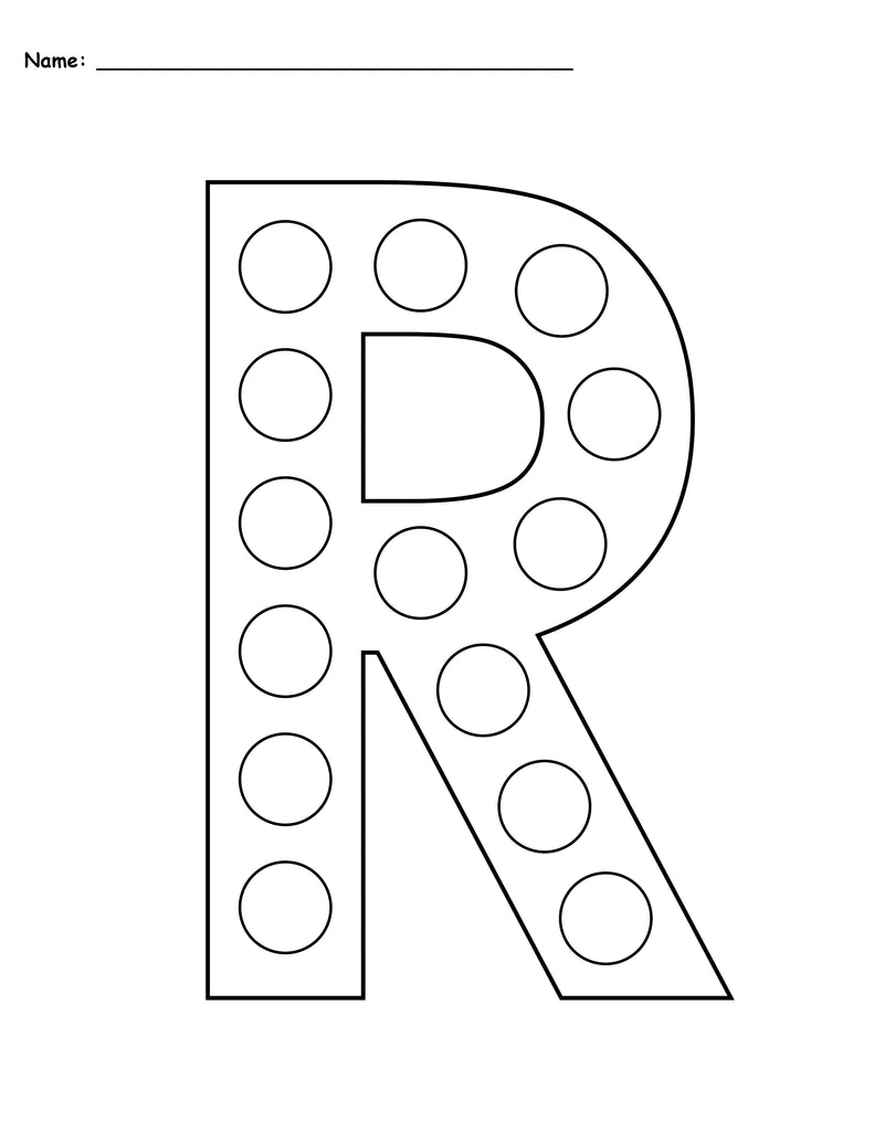 FREE Letter R Do-A-Dot Printables - Uppercase & Lowercase!