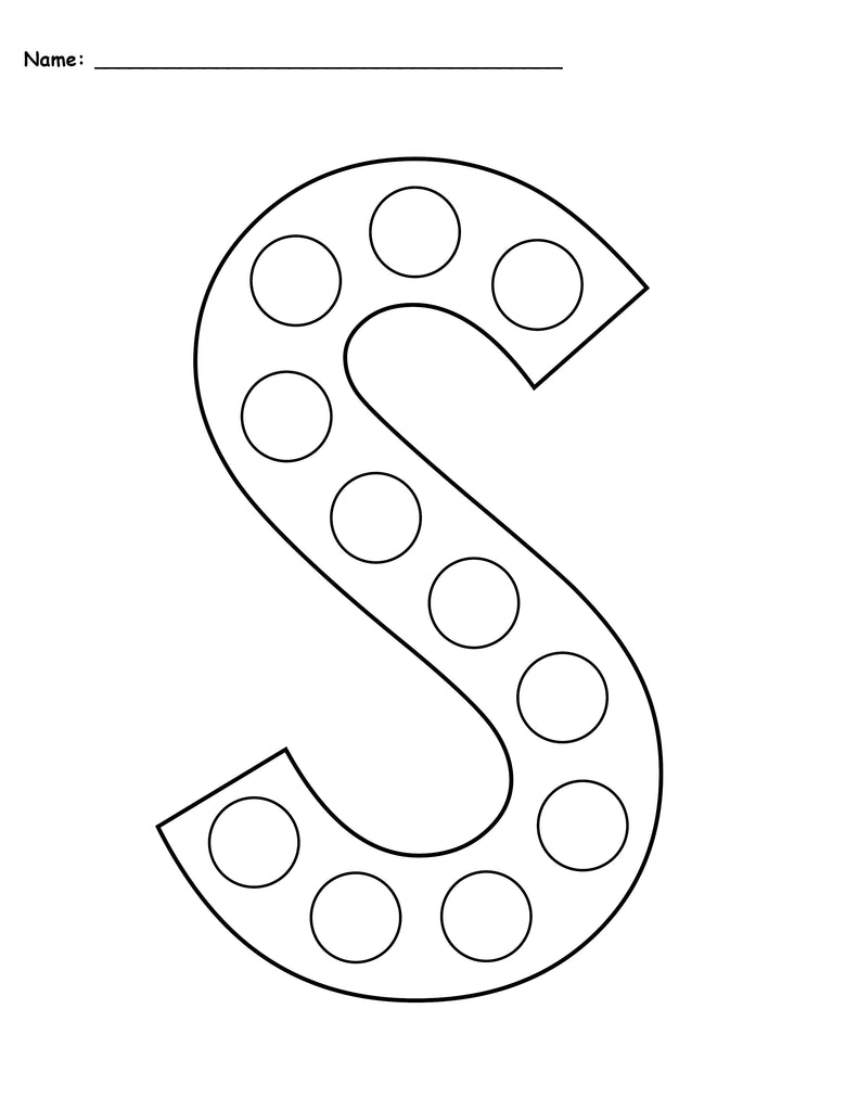 FREE Letter S Do-A-Dot Printables - Uppercase & Lowercase!
