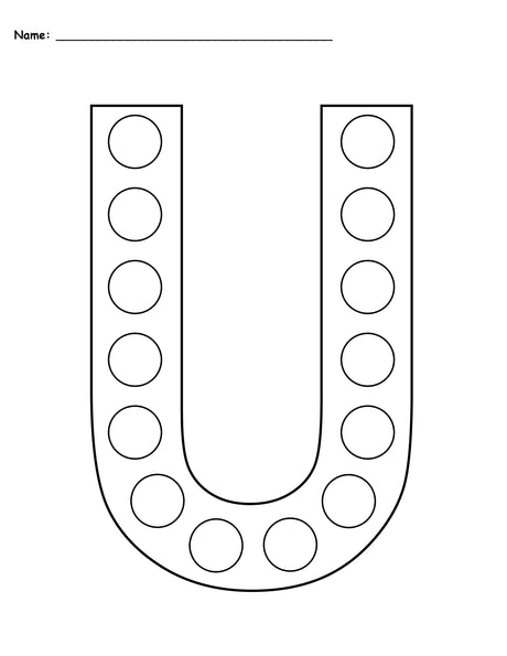 FREE Letter U Do-A-Dot Printables - Uppercase & Lowercase!
