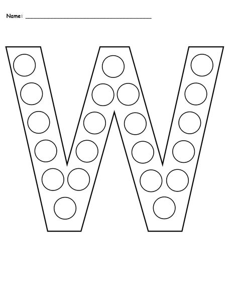 FREE Letter W Do-A-Dot Printables - Uppercase & Lowercase!
