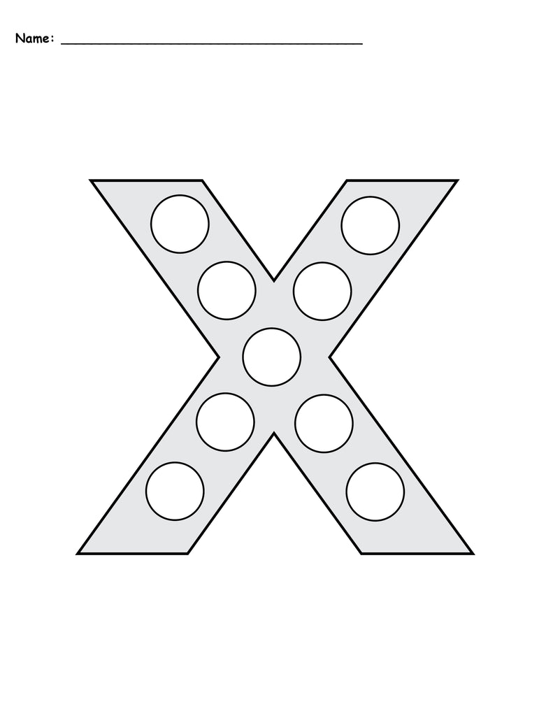 Letter X Do-A-Dot Printables - Uppercase & Lowercase!