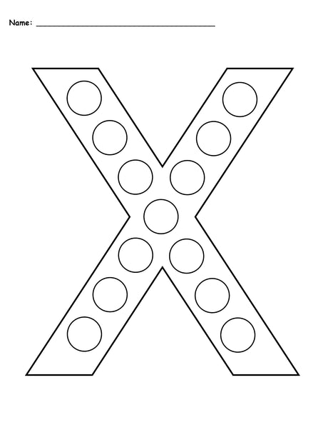 FREE Letter X Do-A-Dot Printables - Uppercase & Lowercase!