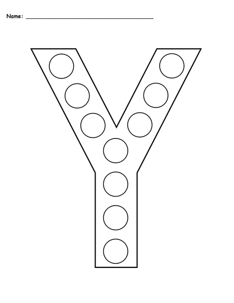 FREE Letter Y Do-A-Dot Printables - Uppercase & Lowercase!