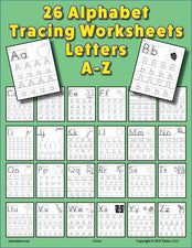 26 Alphabet Letter Tracing Worksheets With Number and Arrow Guides!