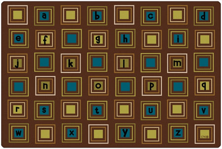 Carpets for Kids Literacy Squares Alphabet Rug – Primary, 4' x 6 ...