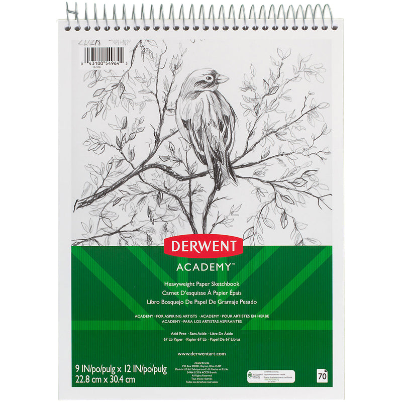 Derwent Academy 9" x 12" Heavyweight Paper Sketchbook