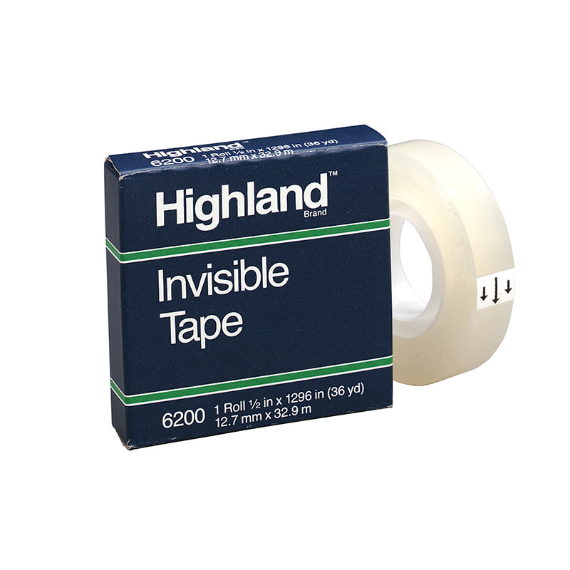 Highland Invisible Tape 1/2 x 1296 Inches