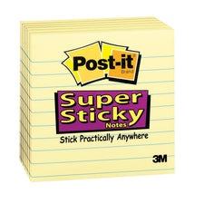Post-It Super Sticky Notes 4X4 6Pk Lined