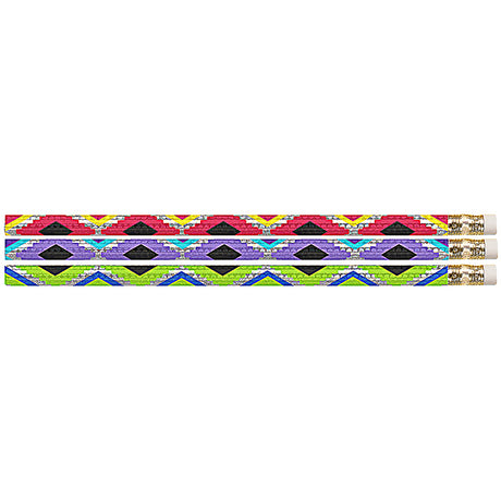 Geometric Glitz Pencils, 12Pk 