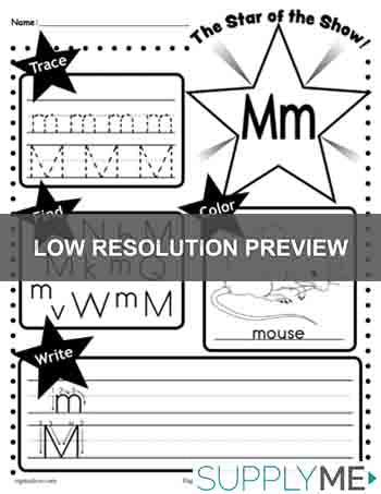 Letter M Worksheet: Tracing, Coloring, Writing & More!