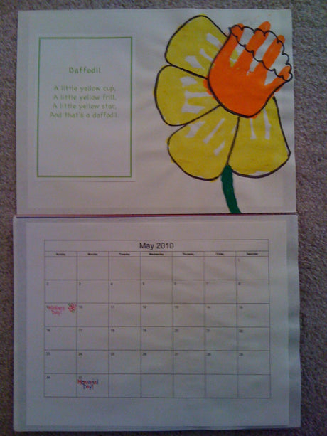 Hand Print Calendar: May
