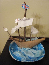 Columbus Day - Creating Boats from Found Materials