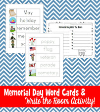 Memorial Day Word Wall & Write The Room Printables
