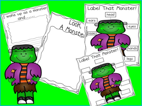Halloween Fun - Monster Labeling & Writing!