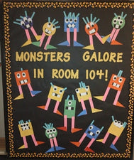 Monsters Galore! - Halloween Shape Bulletin Board