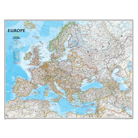 Europe Wall Map 30 x 24