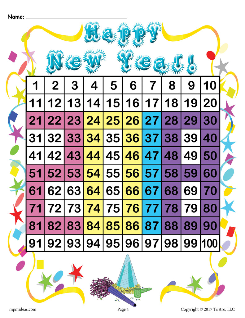 Printable 2018 New Year's Place Value Mystery Picture!
