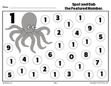 Number One Do-A-Dot Printable!