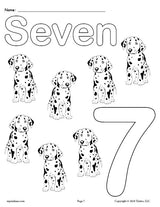 Printable Animal Number Coloring Pages - Numbers 1-10!